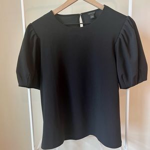 Ann Taylor Black Short Sleeve Blouse